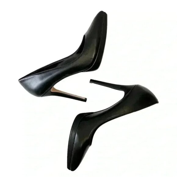 BCGBeneration Pumps Pointy Toe Platform High Heel Stilettos Black Court Shoes 7 - Picture 15 of 16